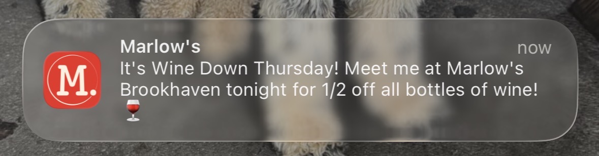 Marlow's push notification